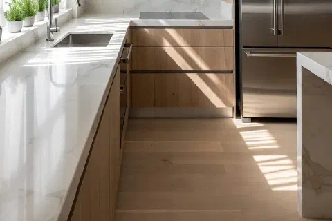 The Home Stories iOS app shown on a phone, displaying a home renovation project with budget tracking